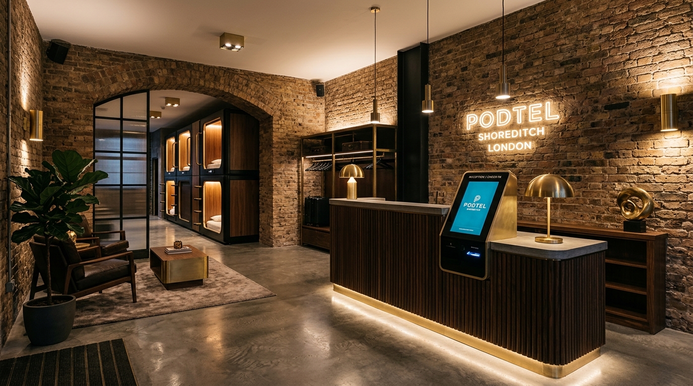 Lume Shoreditch lobby render